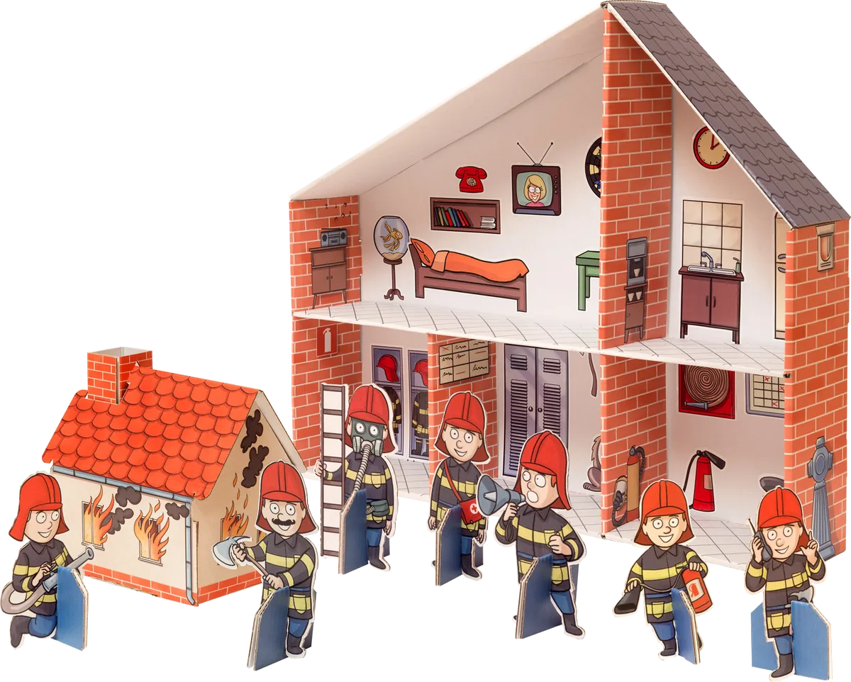 small foot Fire station / Doll house in Pap - image 1