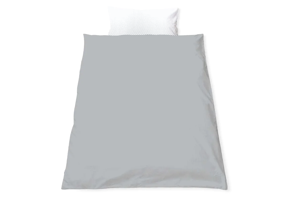 Pinolino Junior Bed Linen Reversible 100x135 cm, Running Stars/Grey - image 1