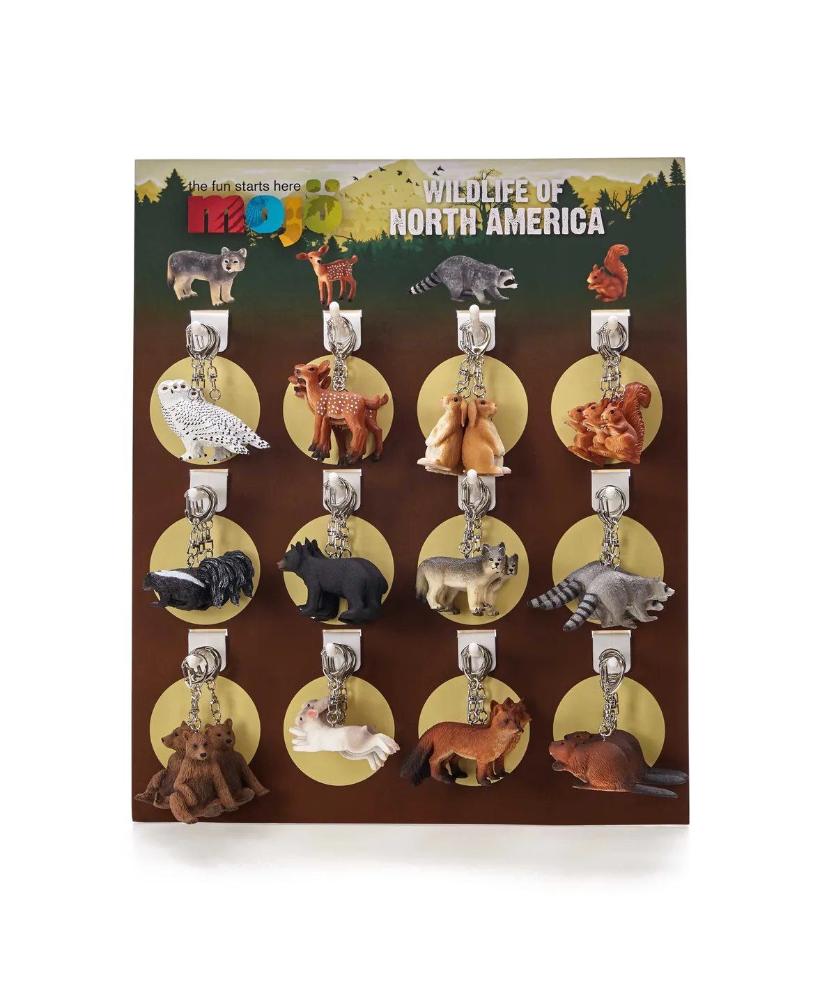 Mojo Display Key Chain (72 pcs.), Forest Animals - image 1