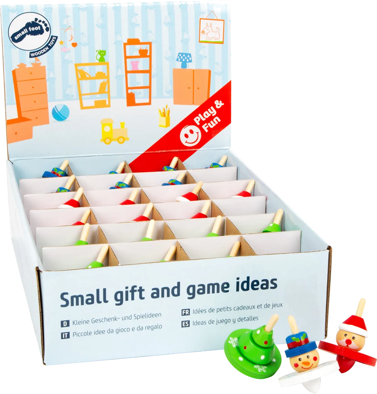 small foot Display Spinning tops (24 pcs), Christmas - image 1