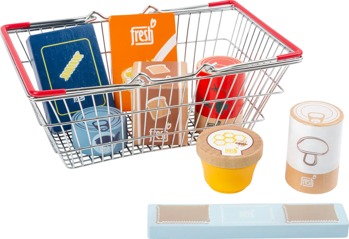 small foot Shopping basket with groceries, Fresh - image 1