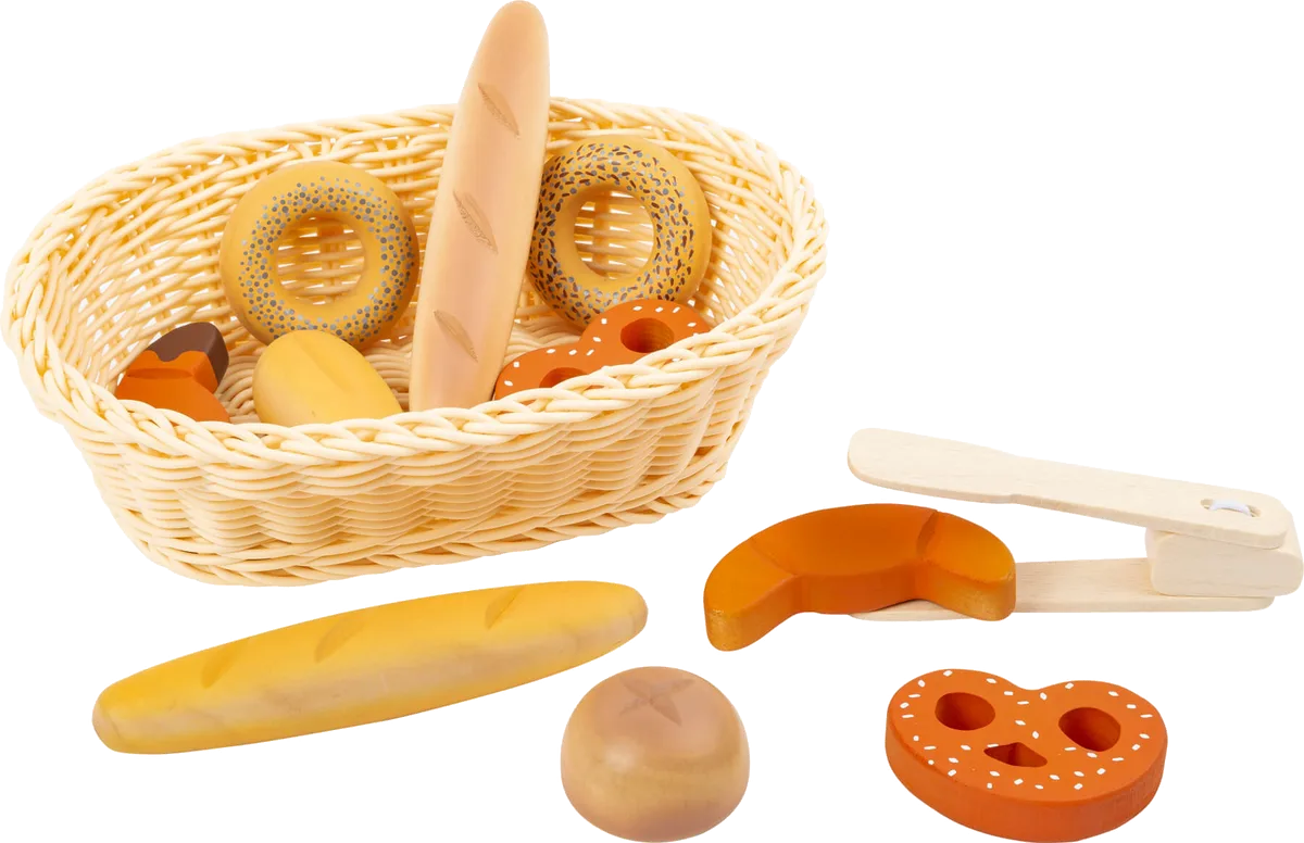 small foot Bread Basket with Pastries, Fresh - image 1