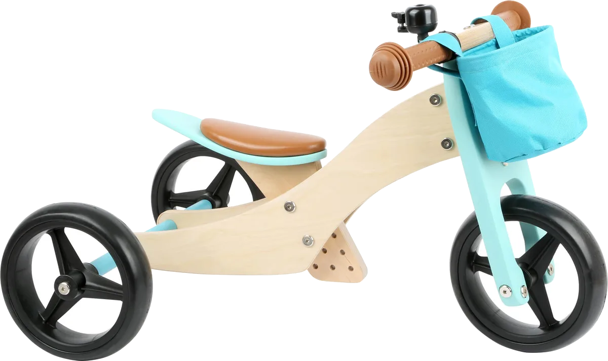 small foot Balance bike 2 in 1, Trike / Turquoise - image 1