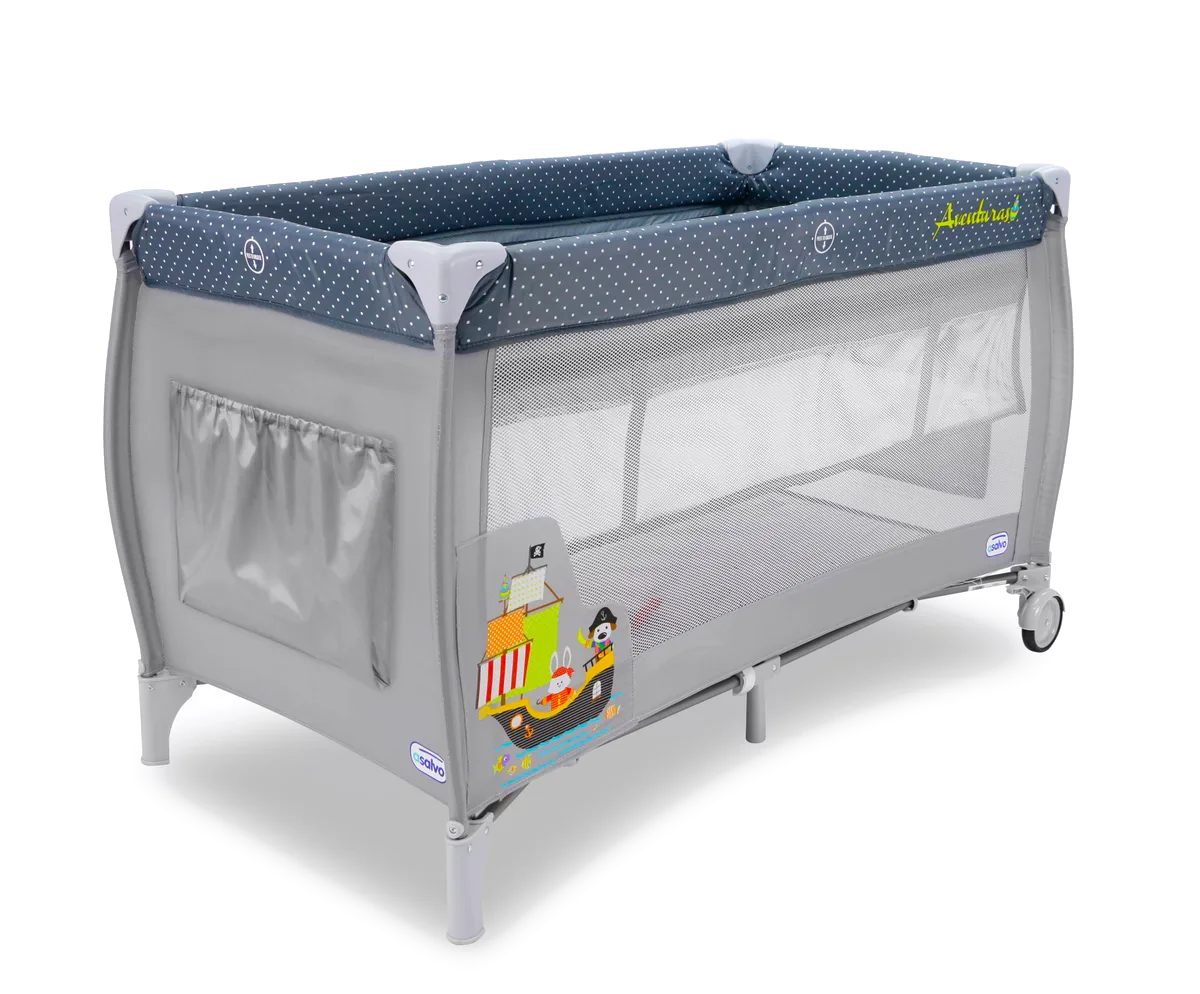 Asalvo Travel Cot Sleep with Insert, Adventure - image 1