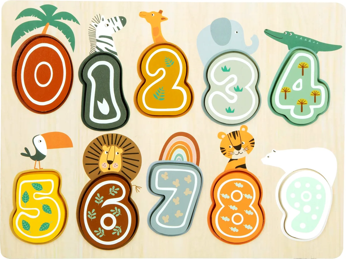 small foot Puzzle with Numbers, Safari - image 1
